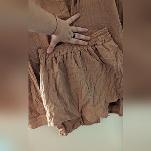 Apricot cotton top/Shorts set